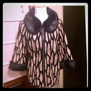 Chico’s Jacket with Removable Fur Collar